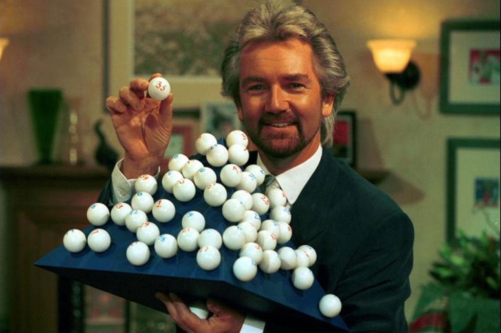 Noel Edmonds hosting the National Lottery draw in 1994