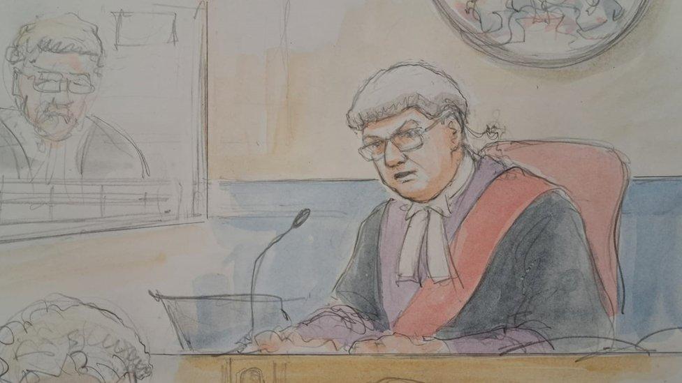 Court drawing of judge