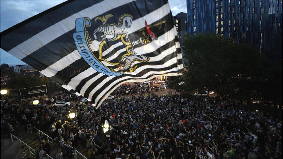 Fans at St James' Park