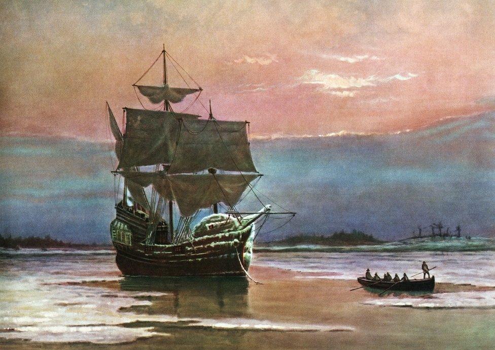 Painting of the Mayflower