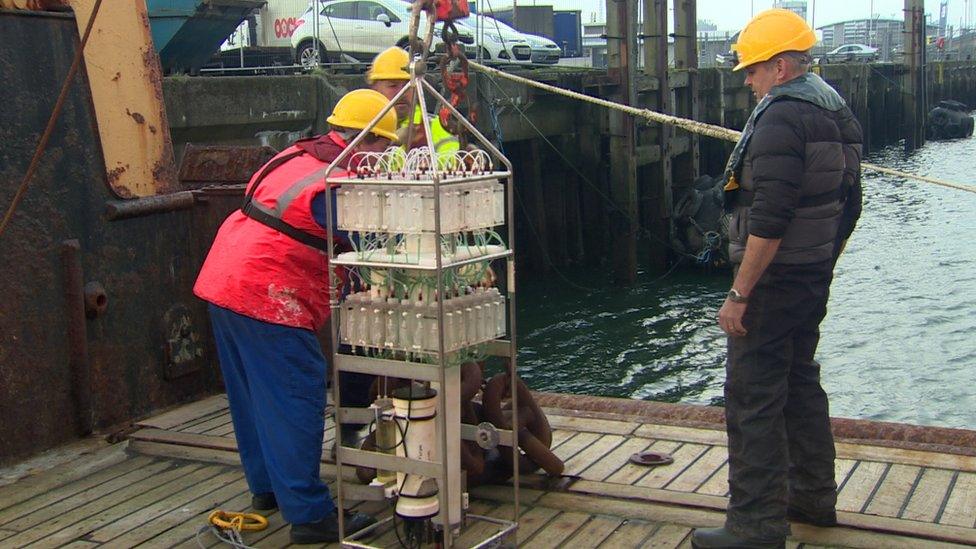 Monitoring equipment for sea samples