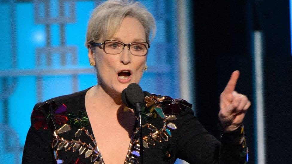 Meryl Streep at the Golden Globes