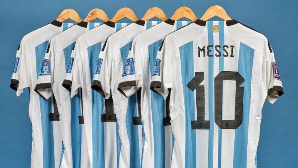 Messi football shirts