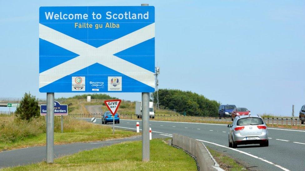 Scottish border sign