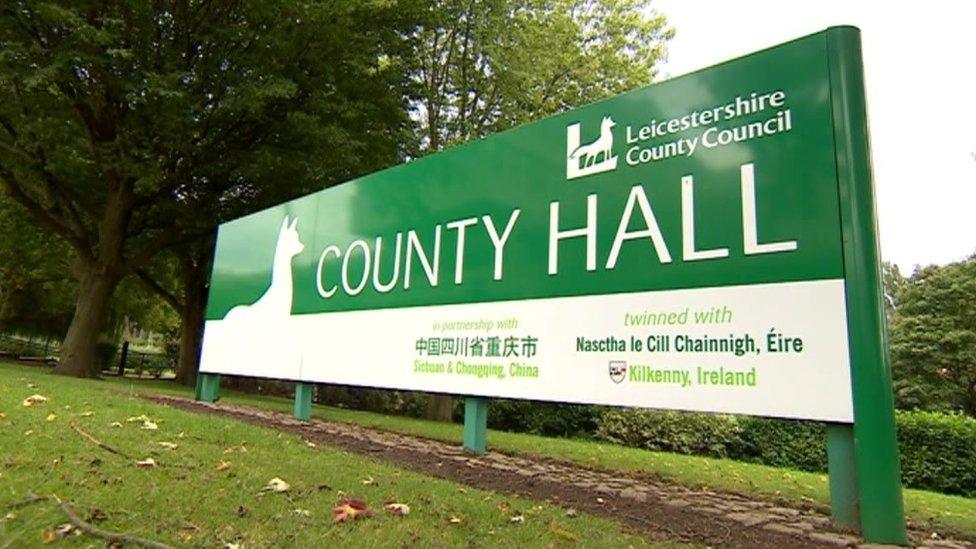 Leicestershire County Council sign