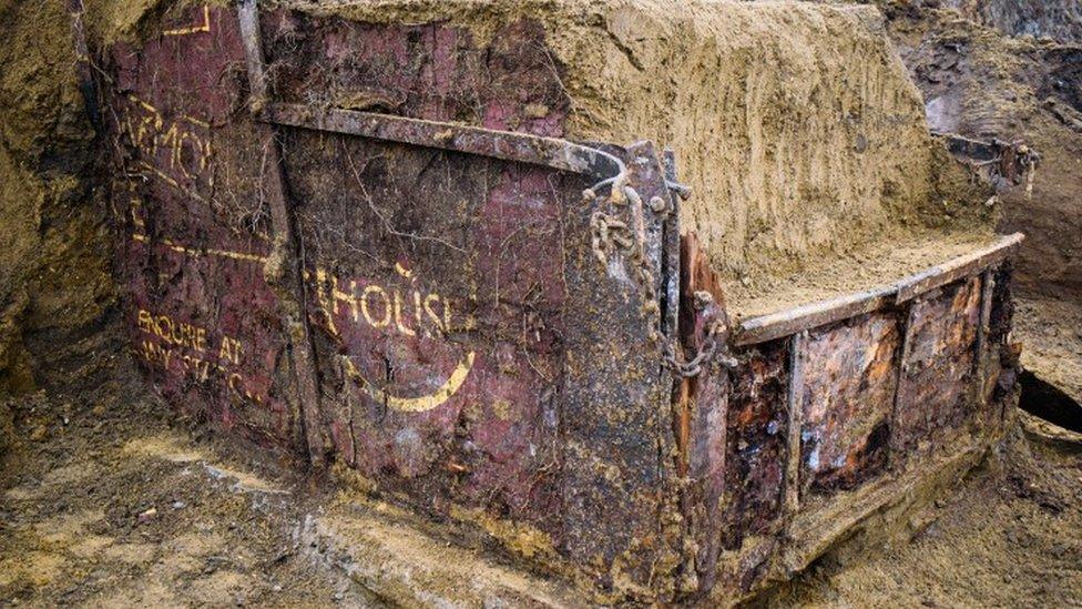 The storage wagon that was uncovered in Antwerp last month