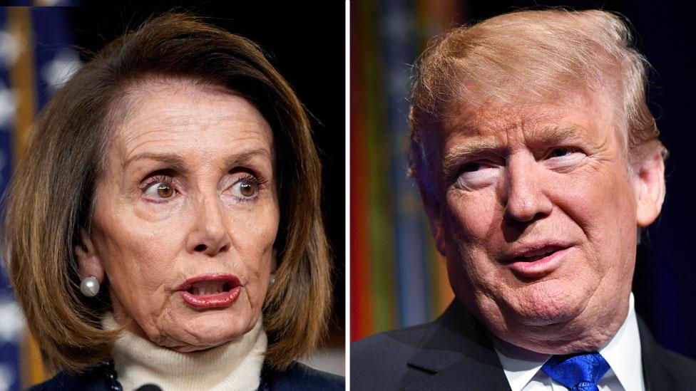 Composite image of Nancy Pelosi and Donald Trump