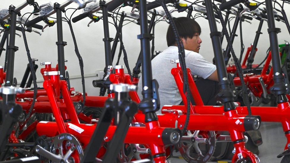 A bike factory in China