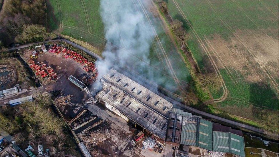 Fire at North Walsham industrial estate