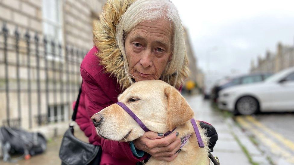 Elaine MacKenzie and her dog Tessy