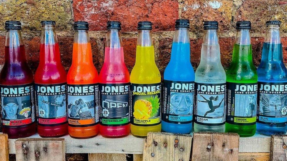 Jones Soda bottles