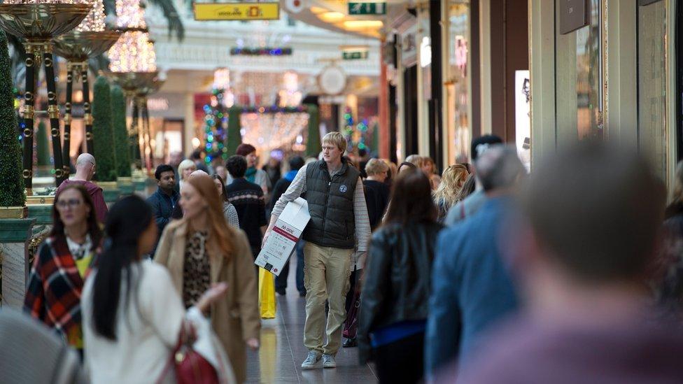 shoppers in manchester on Black Friday