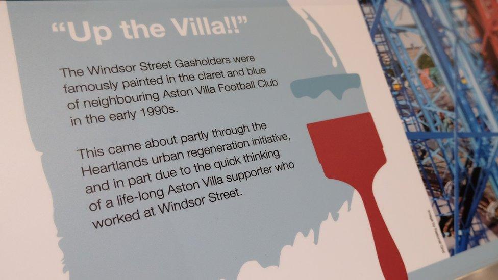 Board explaining the Villa colours