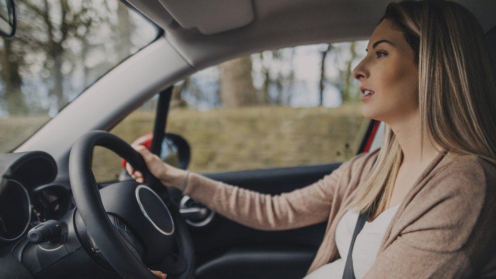 Woman driving