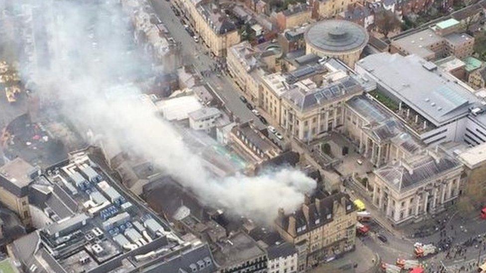 Randolph fire from the air