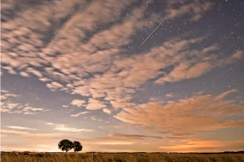 Perseid meteor shower in Chilton, Oxfordshire