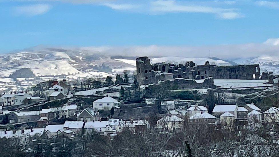 Snow in Denbigh, Denbighshire