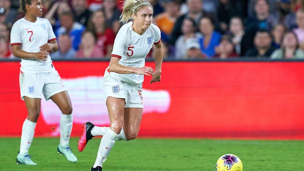 Steph Houghton playing for England