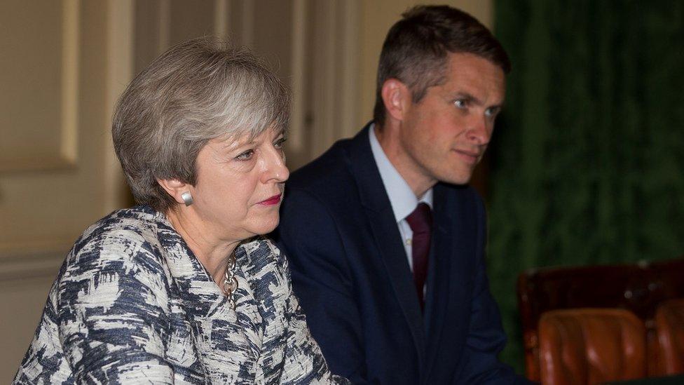 Theresa May and Gavin Williamson