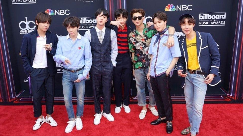 BTS arrive for the 2018 Billboard Music Awards in Las Vegas last year