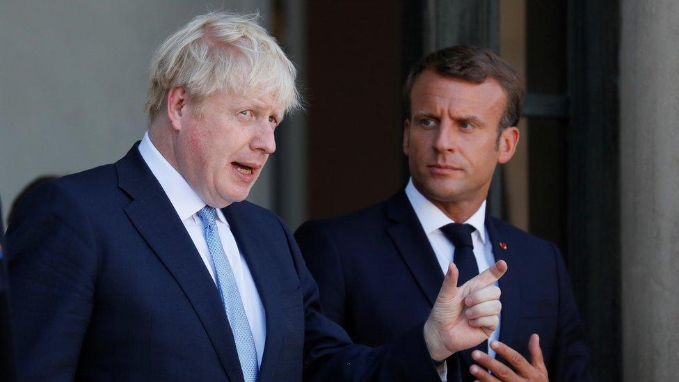 Boris Johnson and Emmanuel Macron