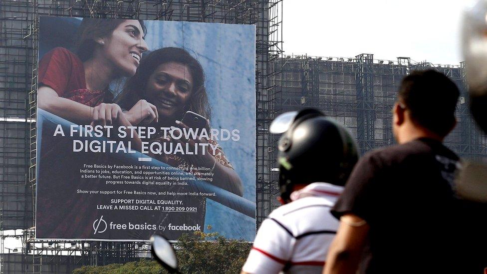 Facebook advertisement for Free Basics