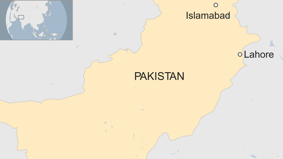 BBC map showing Pakistan