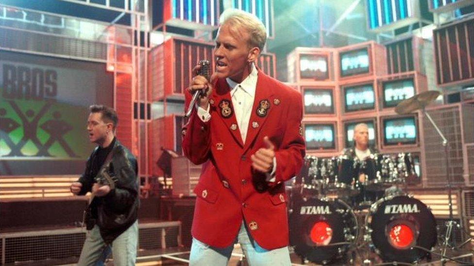 Bros, performing on Top of the Pops in 1988