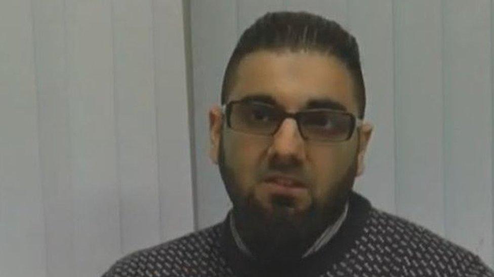 Still from a video clip showing Usman Khan praising Learning Together