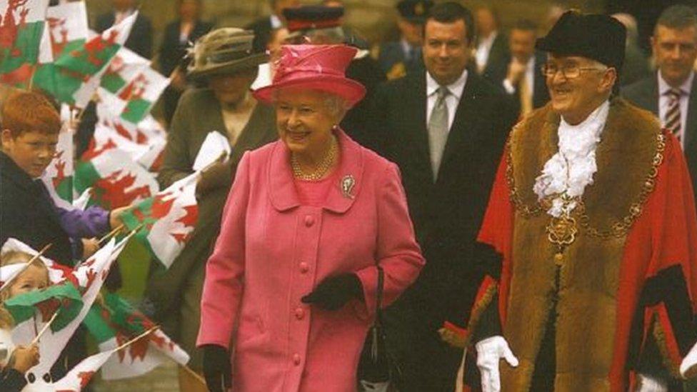 The Queen at Caernarfon Castle in 2010