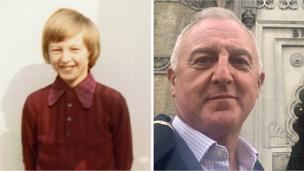 Gary Speirs aged 11 and now