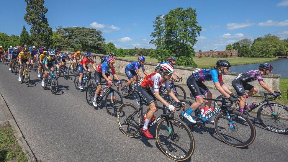 Cyclists in Audley End