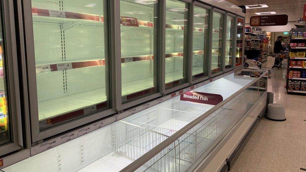 Sainsbury's store in NI on Wednesday 13 January 2021