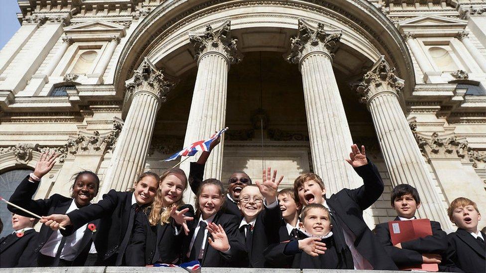 People celebrating in London