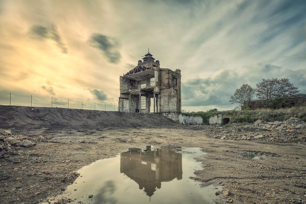 Facade still standing