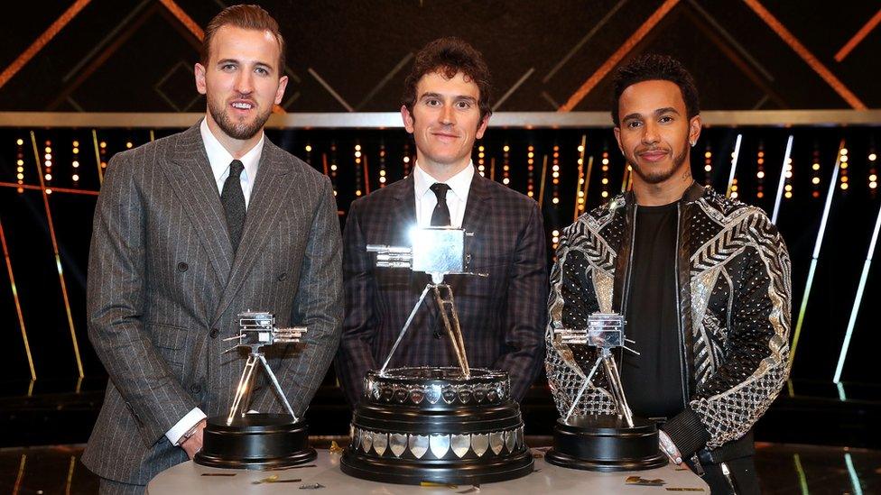 Harry Kane, Geraint Thomas and Lewis Hamilton.