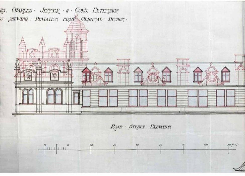 Plans for the 1903 extension