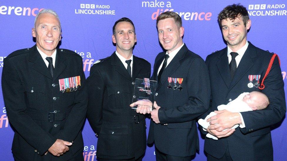 Lincolnshire Fire and Rescue Urban Search and Rescue Team who won the Bravery Award