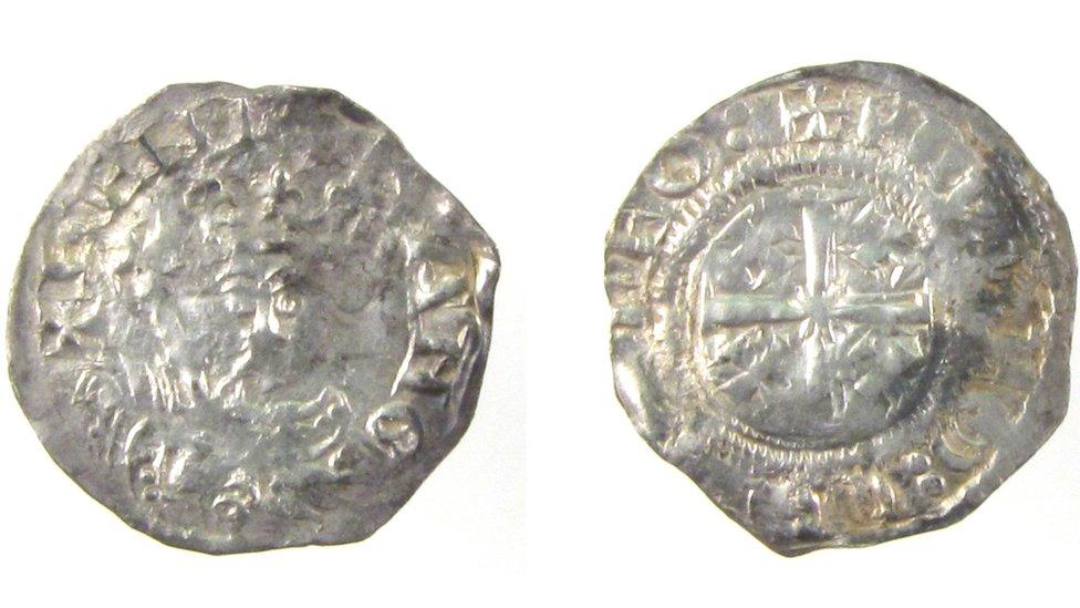 A silver penny from King Henry II's reign