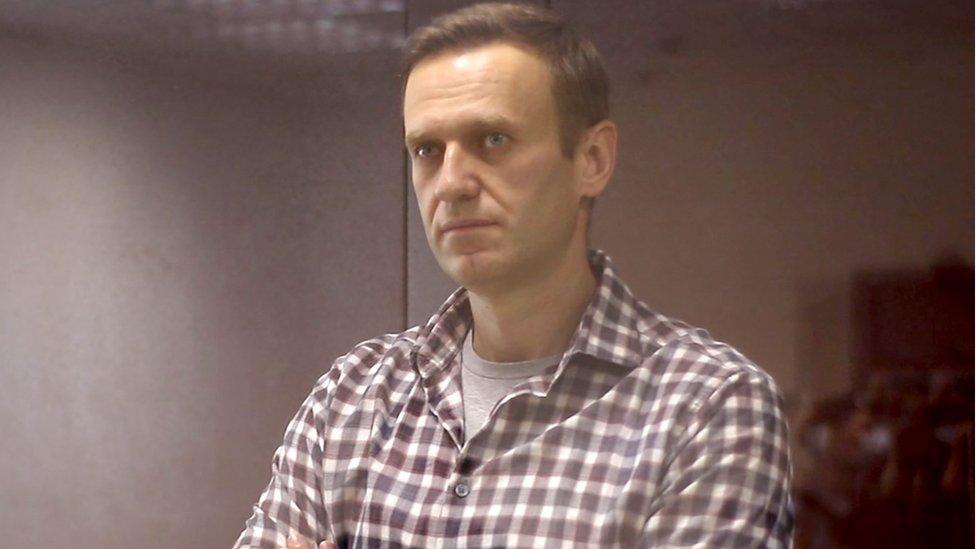 Russian opposition activist Alexei Navalny during an offsite hearing of the Moscow City Court, 20 February 2020