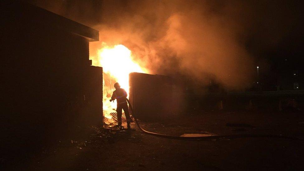 Firefighters tackle nuisance blaze