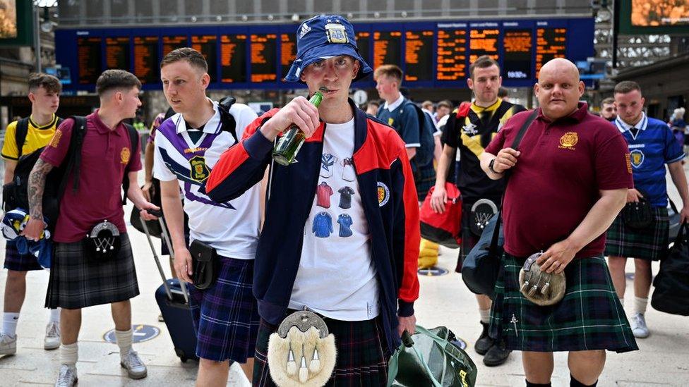 Scotland fans in Glasgow