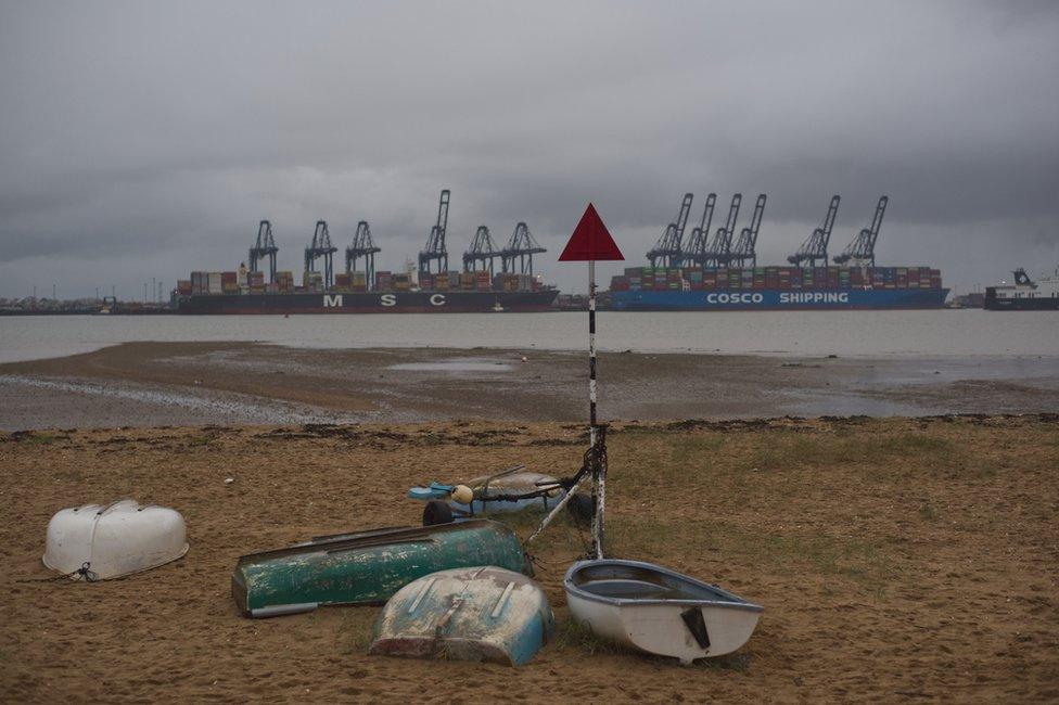 The view from Harwich to Felixstowe