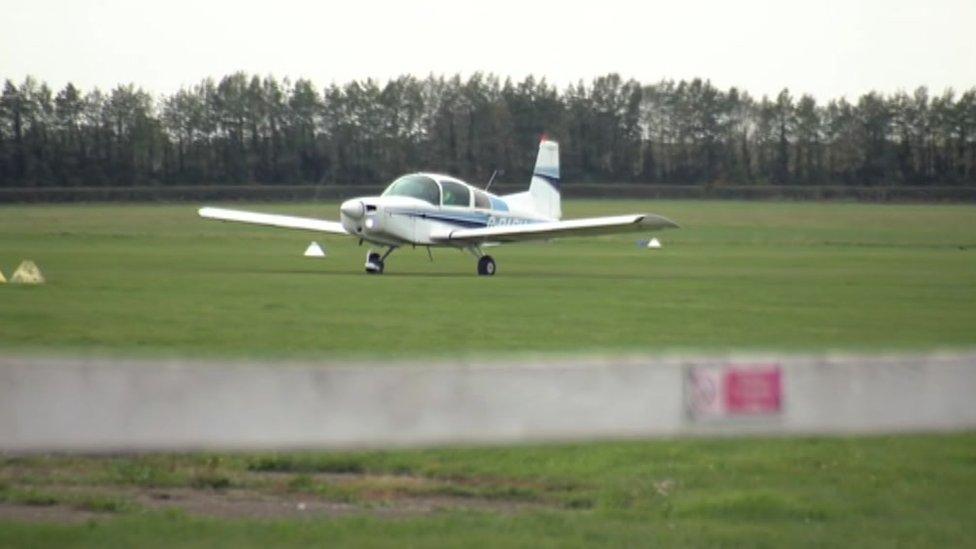 Plane at airfield