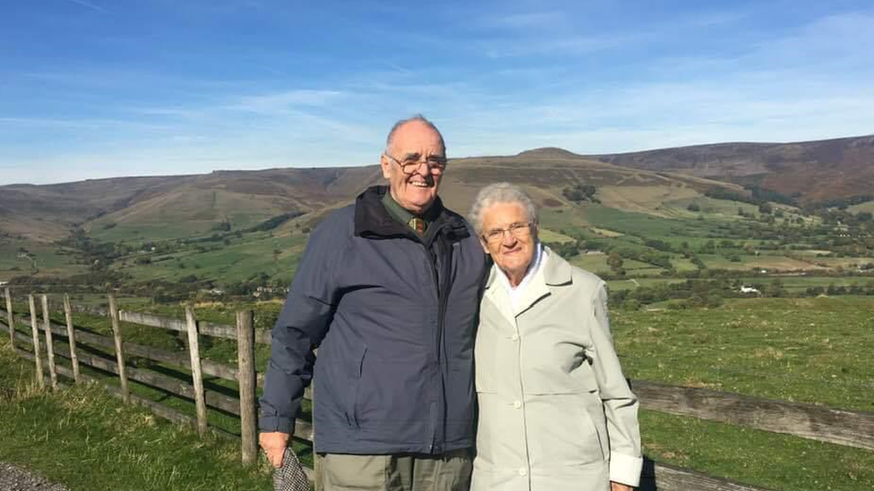 Rex and Selina Taylor on Mam Tor