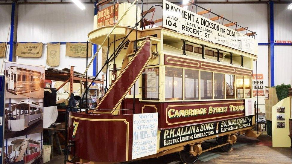 The restored tram car