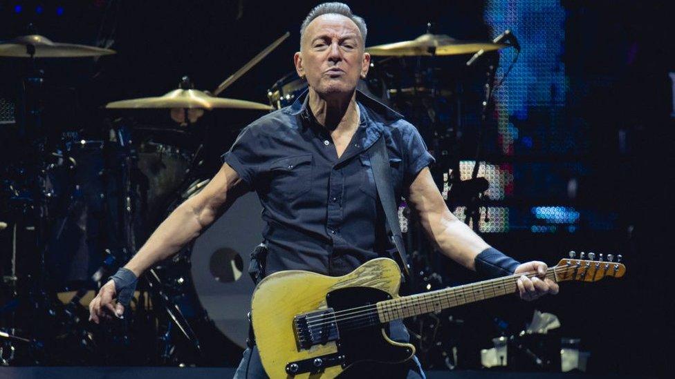 Bruce Springsteen performing in Barcelona