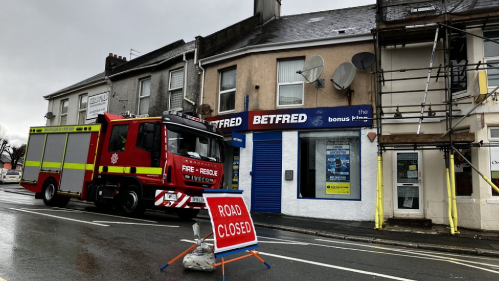 Fire engine in Keyham