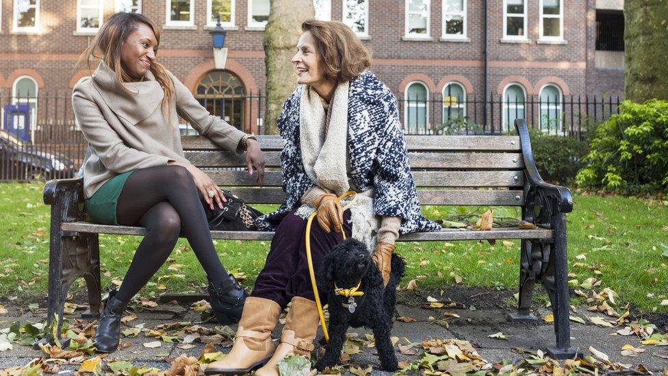 Women chatting in the park