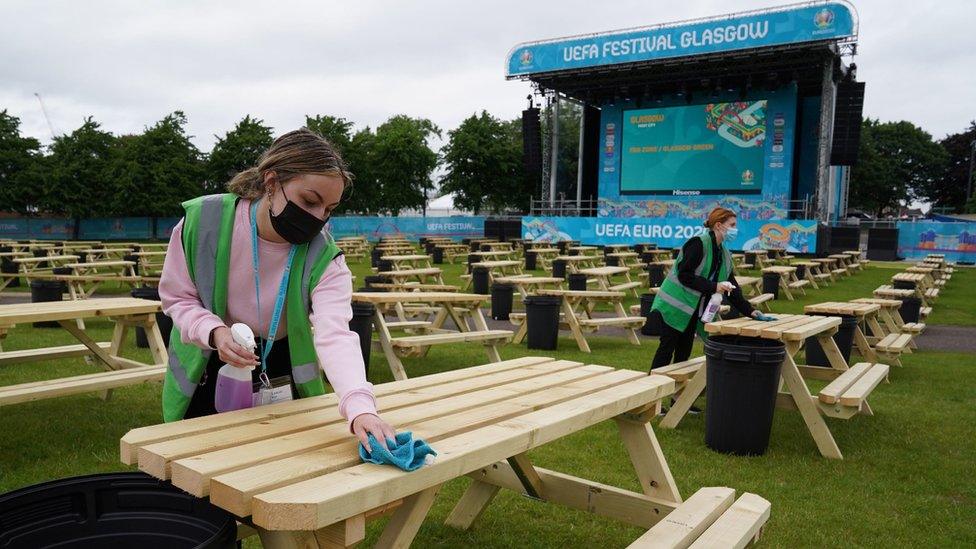 fan zone preparations